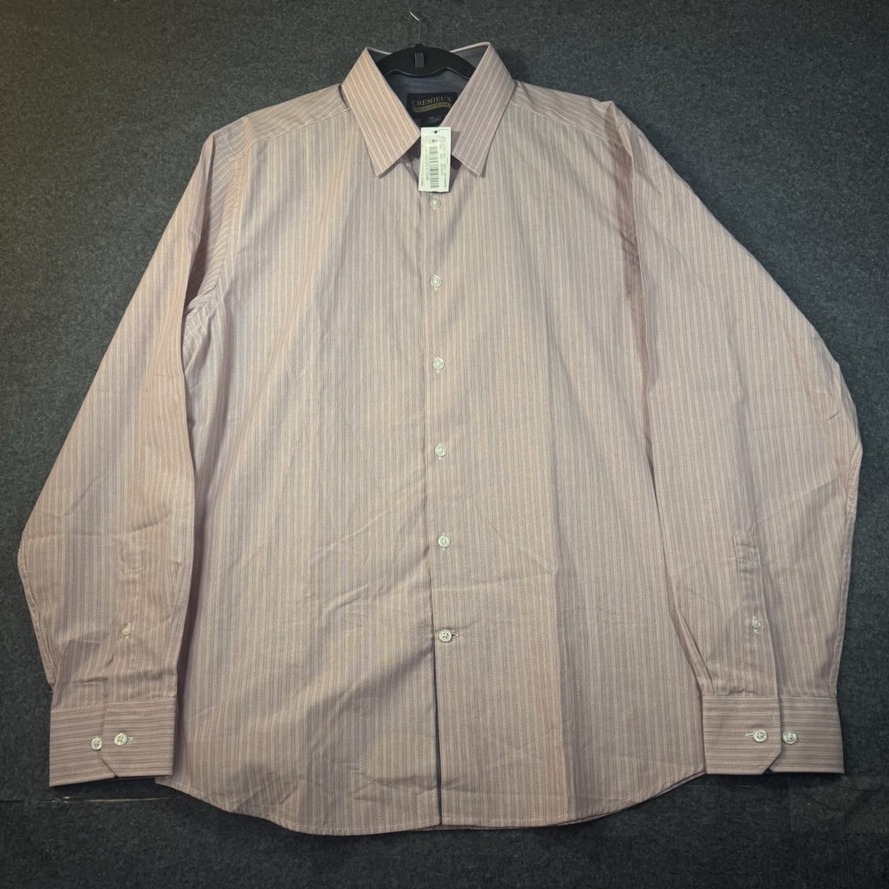 Cremieux Premium Denim Men's Striped Long Sleeve Button-Up Dress‎ Shirt XL